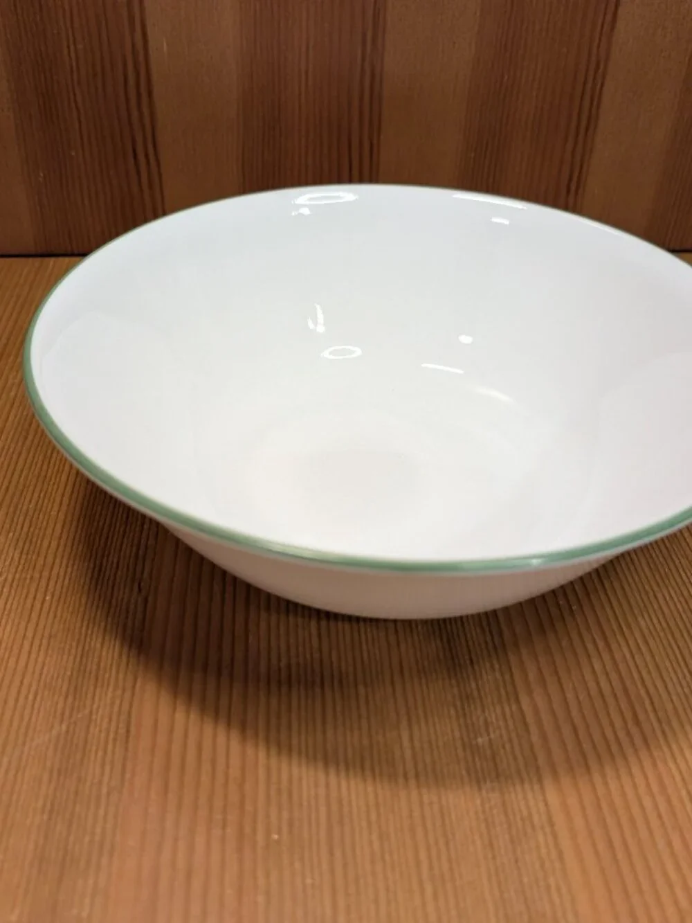 Corelle SHADOW IRIS Pattern w/ Green Stripe 8.5
